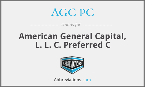 What does AGC PC stand for?